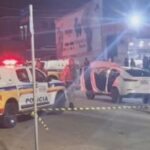 Mulher é baleada...