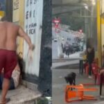 Mulher é chicoteada...
