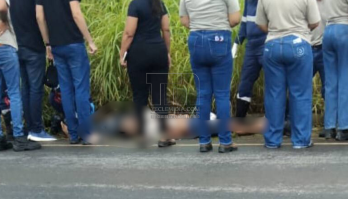 Foto registrada no local do acidente