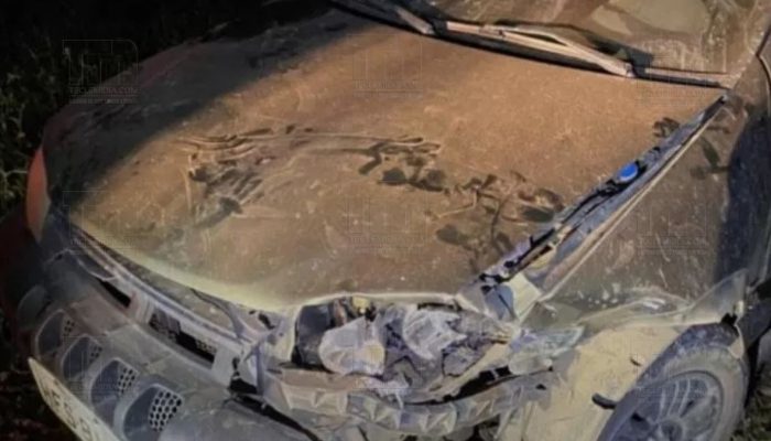 Acidente entre dois carros deixa motorista ferido em estrada vicinal entre Lajes e Inhaúma