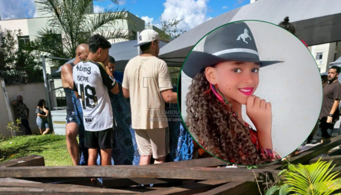 Foto: Momento do acidente e foto da menina vítima do acidente